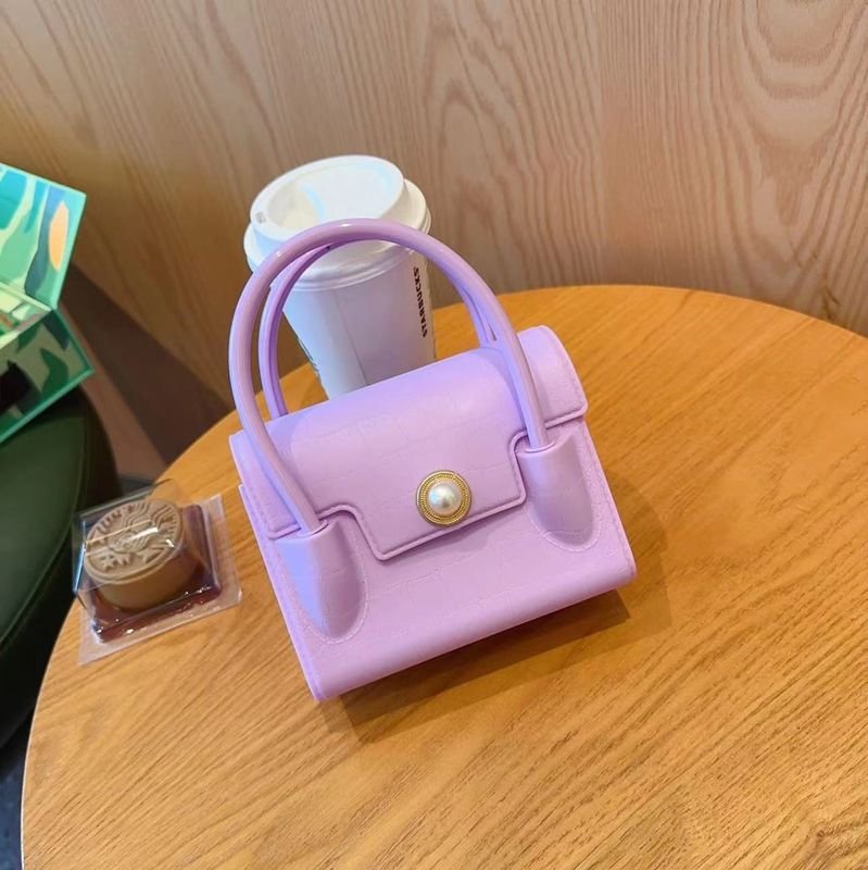 Children Fashion Solid Color Square Mini Chain Crossbody Bag