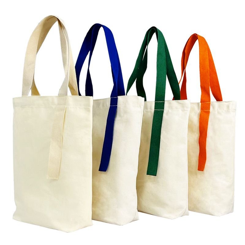 Simple Multicolor Ribbon Canvas Tote Bag