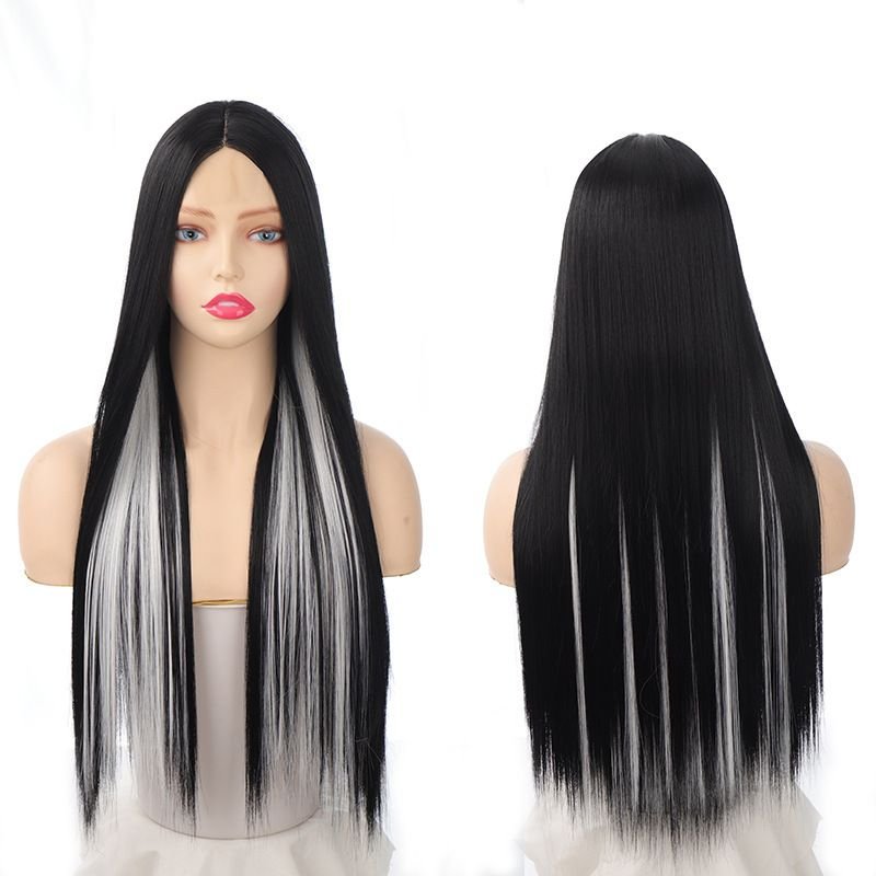 Women Fashion Front Long Straight Lace Wig