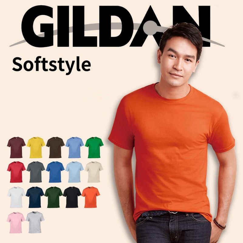 Gildan 63000 Cotton Advertising Blank Crewneck Short Sleeve Customized T-Shirt