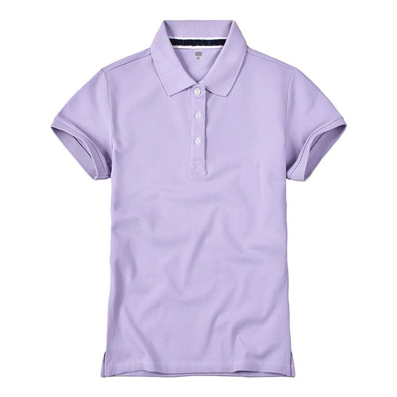 casual Cotton Women Spring Summer Printed custom Basic polo shirt