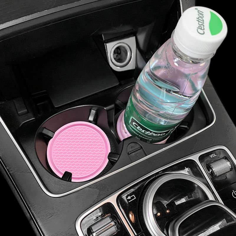 Water Cup Mat Coaster Round Pu Car Anti-Slip Mat