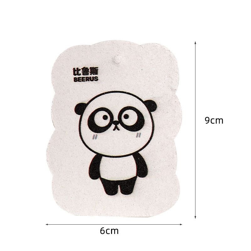 Fashion Creative Compressed Dishwashing Wood Pulp Cotton Cartoon Sponge Brush