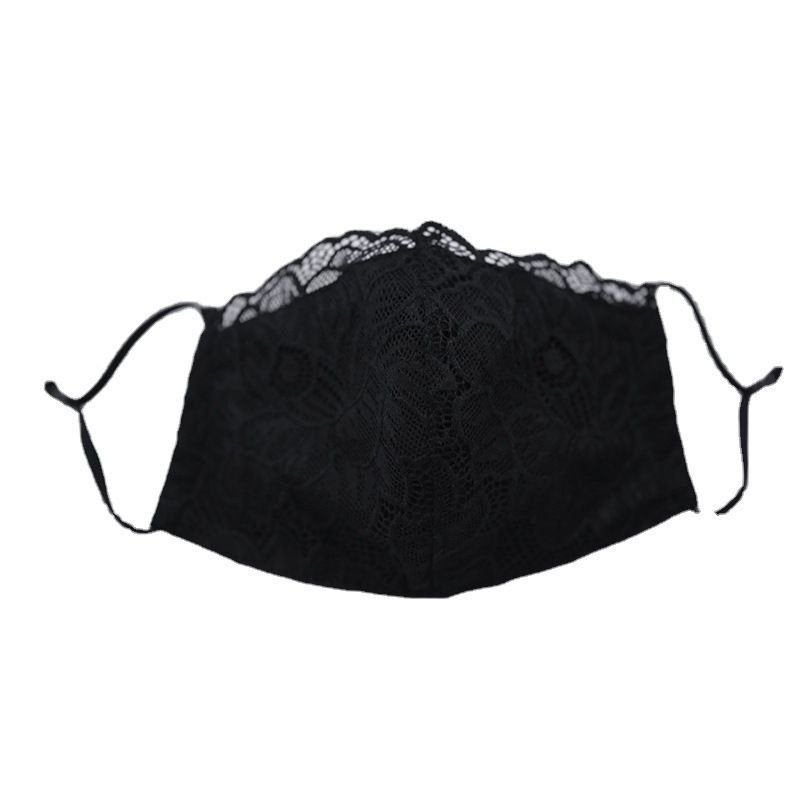 Women Fashion Lace Design Washable Dustproof Sunscreen Mask