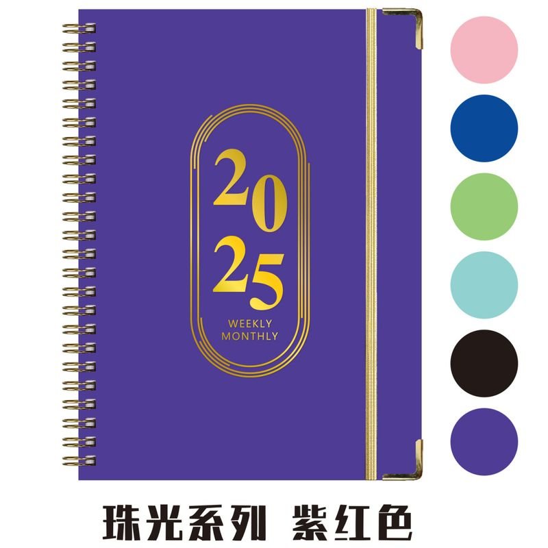 2025 English Notebook A5 Coil Daily Planning Notepad