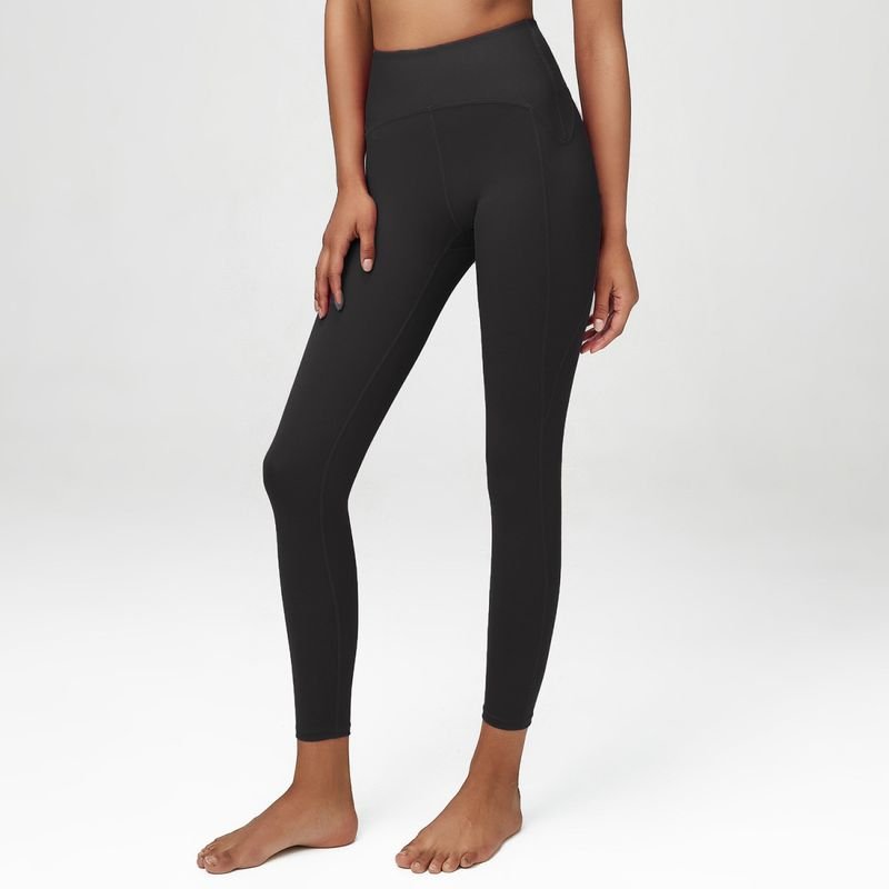 Women Yoga Fashion Solid Color High Waist Lycra Stretch Sports Leggings
