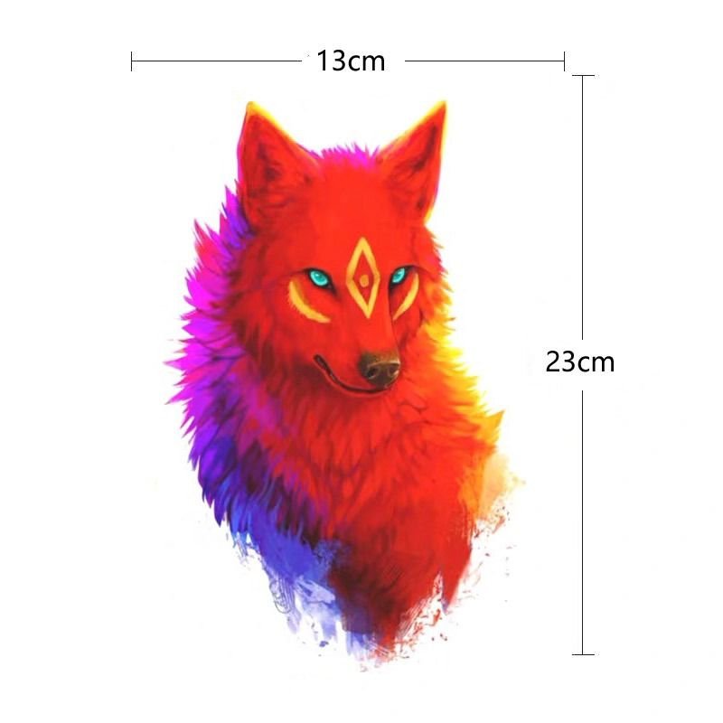 Cartoon Creative 3D Three-Dimensional Red Fox Cover Scratches Decorative Car Stickers