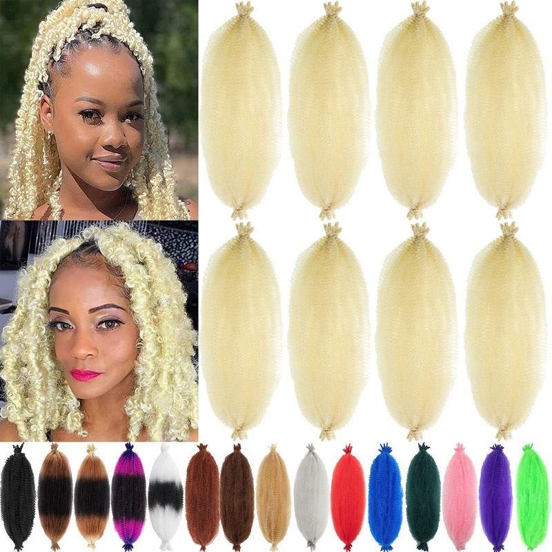 Women Natural Simulation Screw Texture Braided High Temperature Silk Hip-Hop Hair Extension