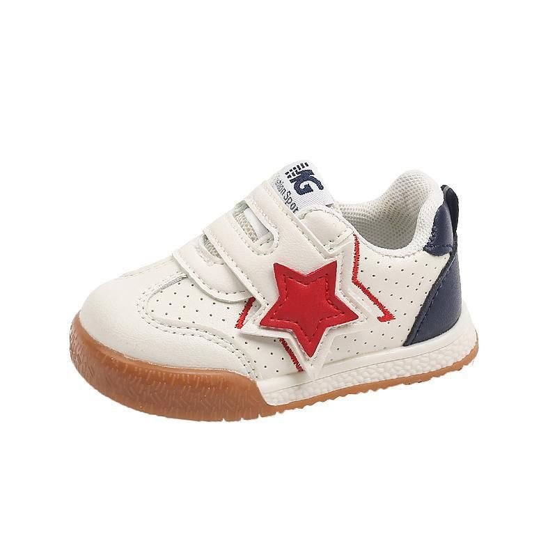 Kids Unisex Fashion Casual Star Velcro Flat First Walkers Shoes