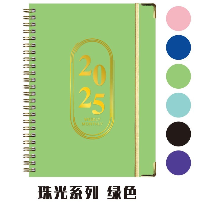 2025 English Notebook A5 Coil Daily Planning Notepad