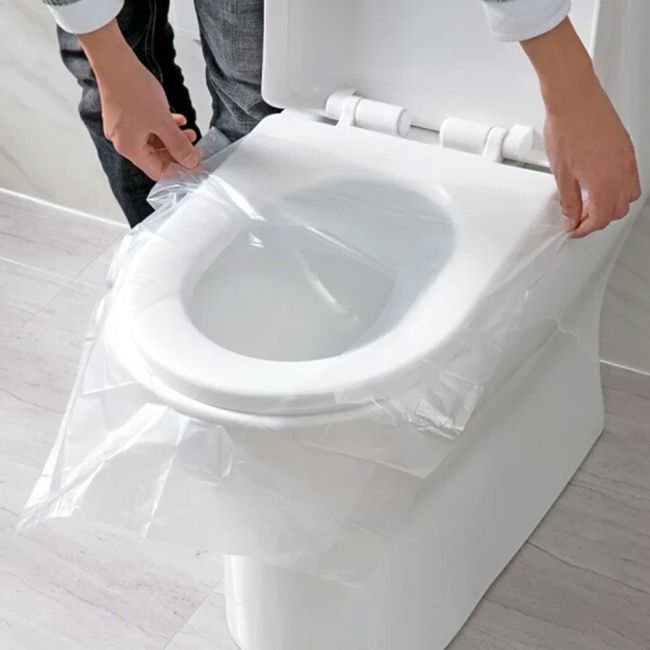 50pcs Disposable Waterproof Toilet Seat Covers