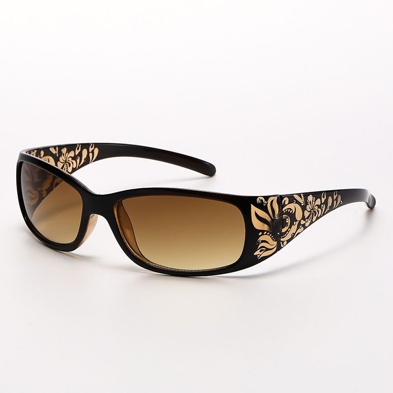 Women Fashion Laser Pattern Diamond Sunglasses