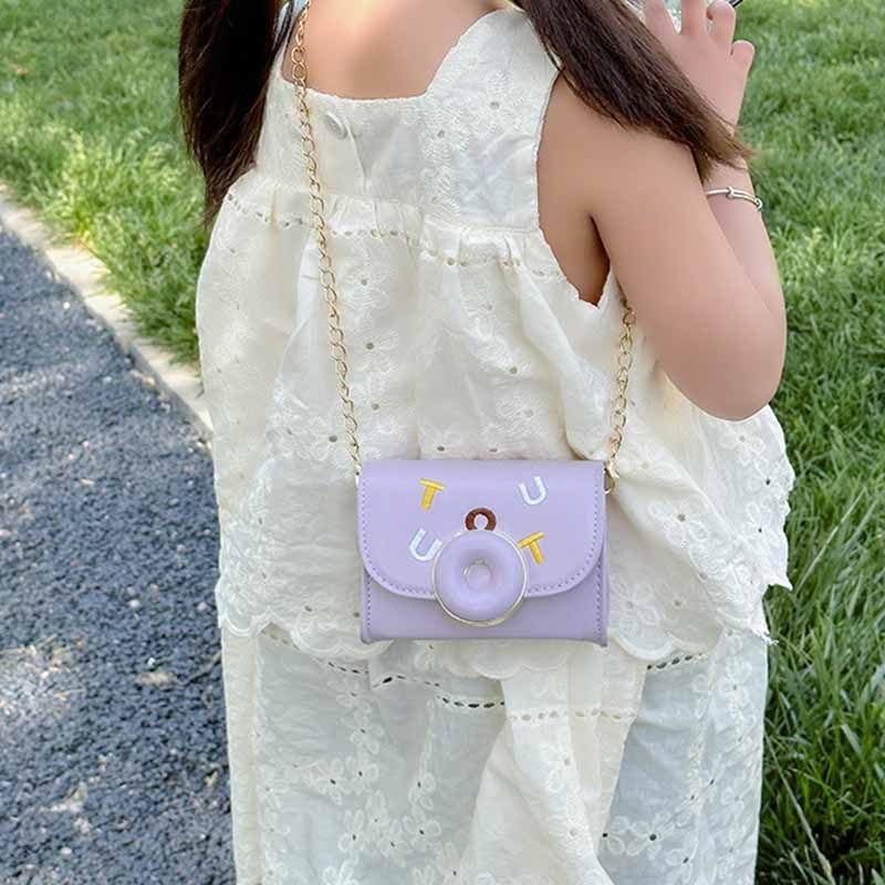 Kids Girls Fashion Casual Cute Alphabet Donut Crossbody Bag