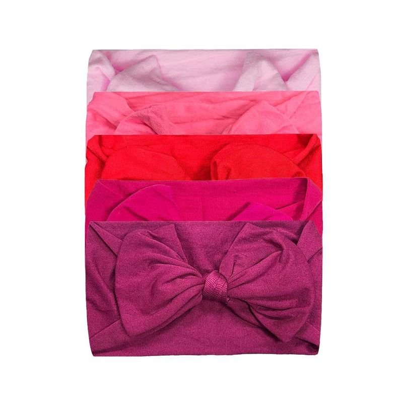 Baby Cute Solid Color Bow Hair Band 5-Piece Sets