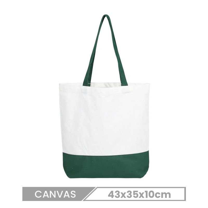 Large Capacity Multicolor Stitching Canvas Tote Bag