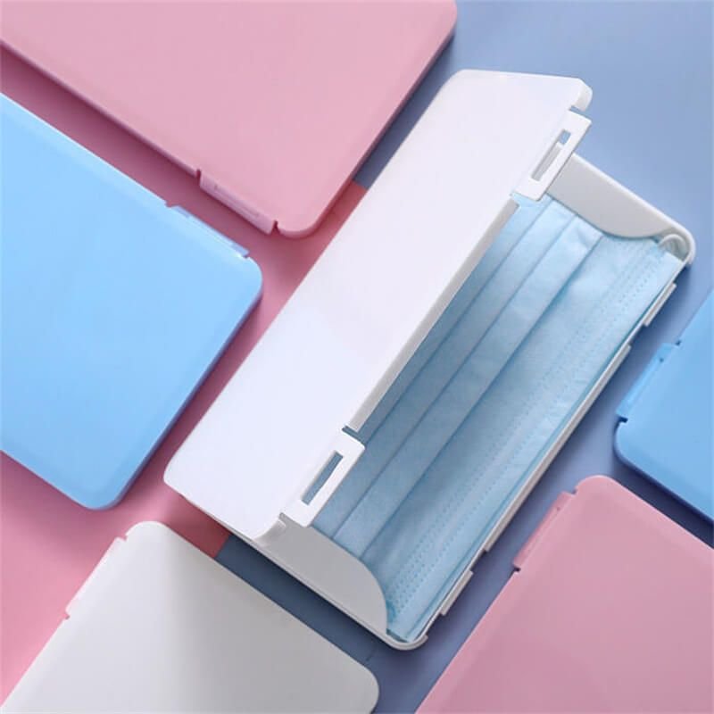 4pcs/pack Creative Portable Solid Color Mask Storage Box