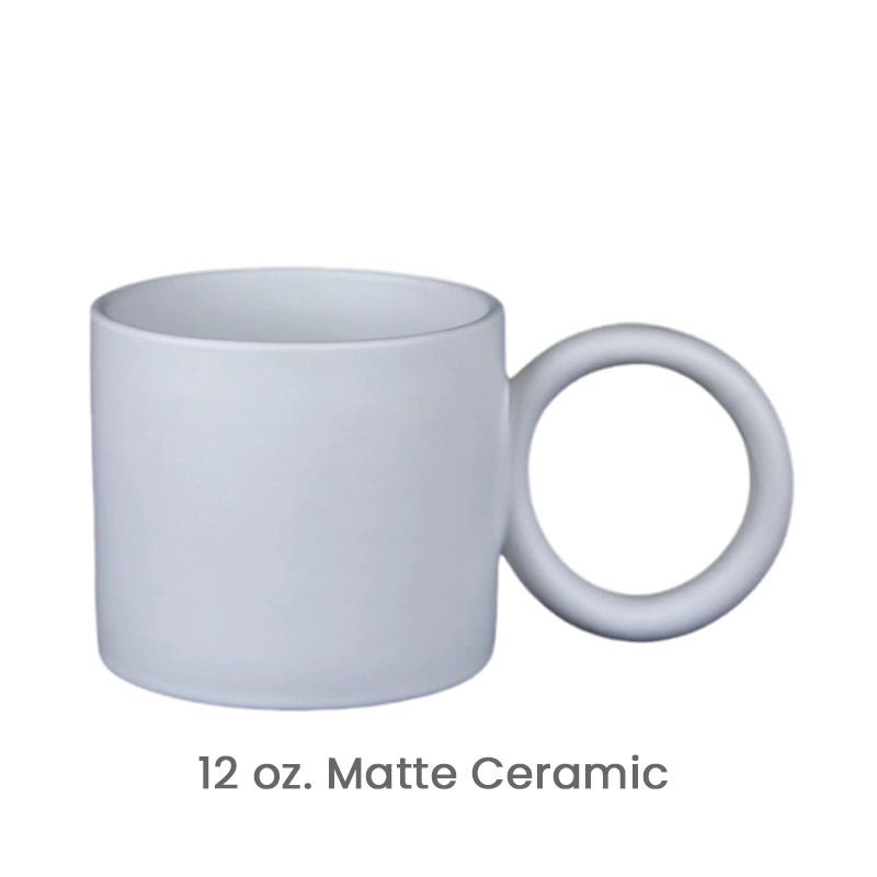 White Ceramic Mug Custom Logo Print