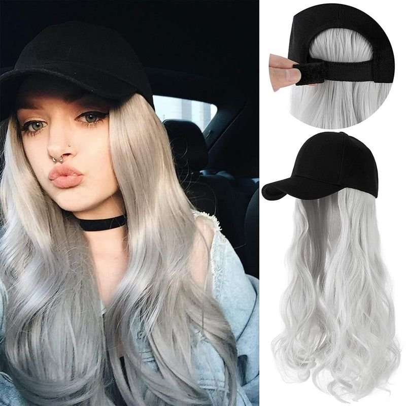 Women Fashion Long Curly Cap Wig