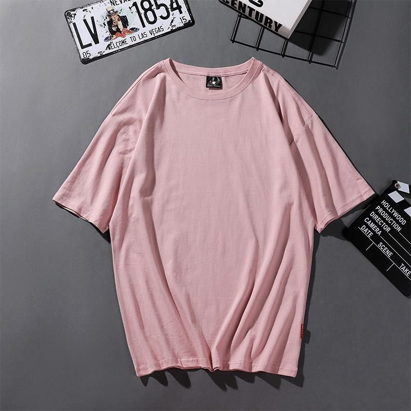 Unisex Men Women Short Bat Sleeve Blank Solid Color Advertising 100% Cotton T-Shirt Custom