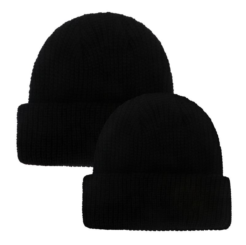 Autumn Winter Fashion Solid Color Knitted Parent-Child Wool Hat