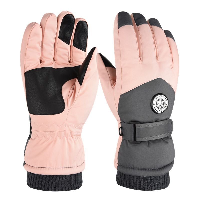 Outdoor Neutral Velvet Warm Windproof Touch Screen Ski Gloves