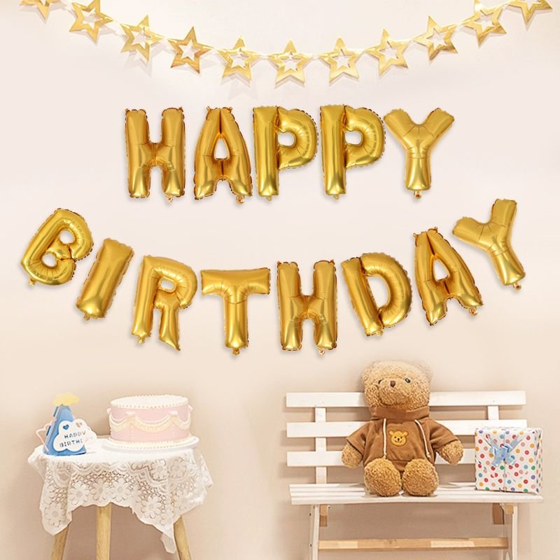 16 Inch Birthday Party Decoration Letter Aluminum Foil Balloon Set