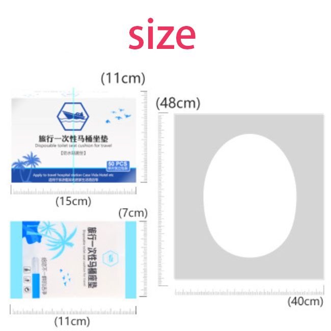 50pcs Disposable Waterproof Toilet Seat Covers