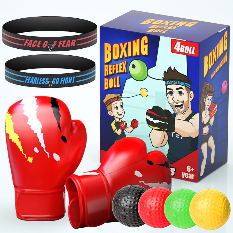 Head-Mounted Boxing Speed Ball Training Reaction Ball Set