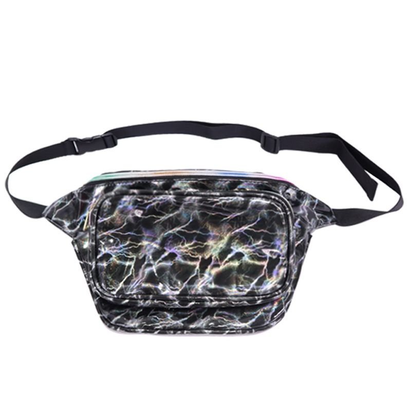 Women Fashion Personality Colorful Laser Chest Bag