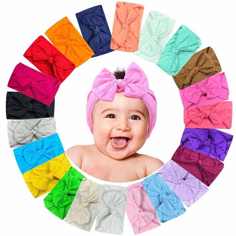 Baby Cute Solid Color Bow Hair Band