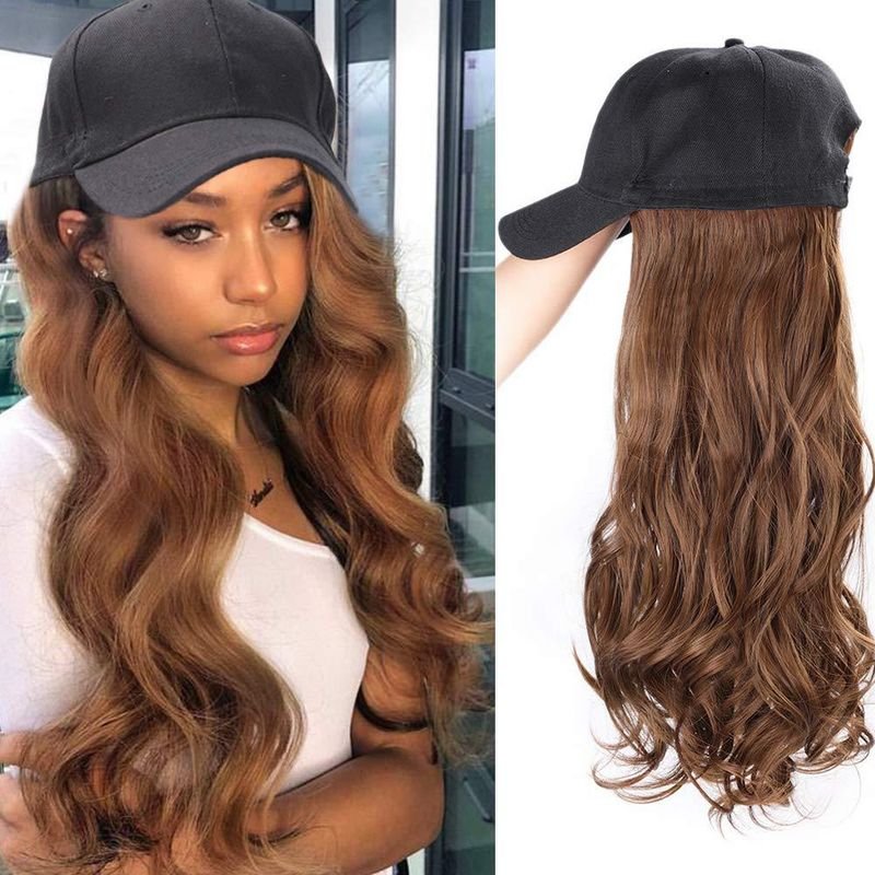 Women Fashion Long Curly Cap Wig