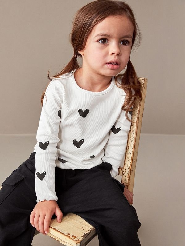 Autumn Toddler Girls Long Sleeve Casual Heart Top Pants Set