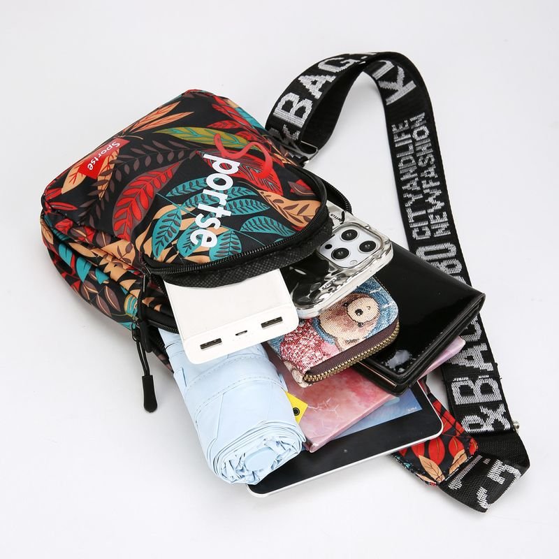 Neutral Fashion Casual Printing Portable Chest Bag