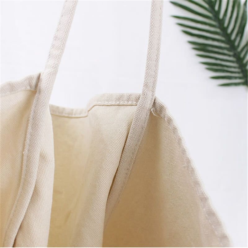 Women Solid Color Large Capacity Canvas Shopping Bag