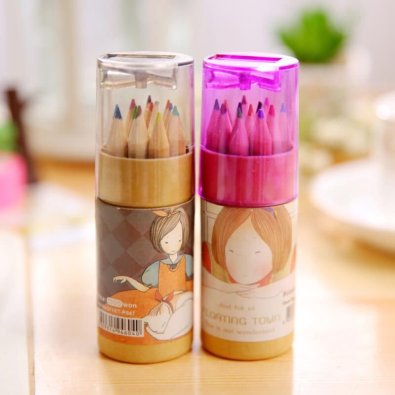 12pcs/set Mini Colorful Drawing Pencil