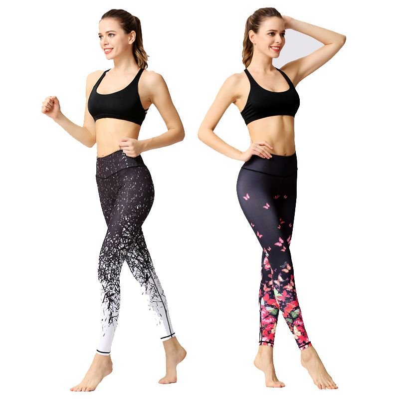 Women'S Yoga Print High Waist Sports Leggings