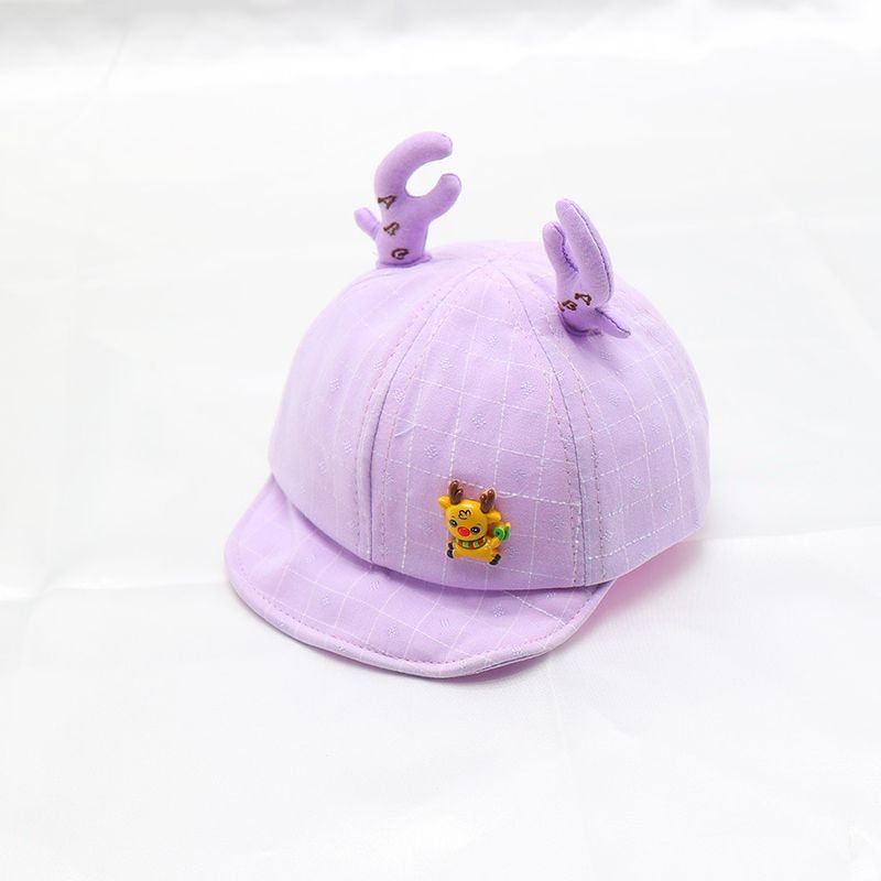 Kids Unisex Spring And Autumn Casual Cute Cartoon Plaid Fisherman Hat