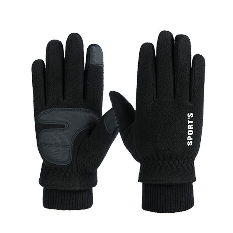 Outdoor Sports Cycling Plus Velvet Padded Warm Ski Gloves