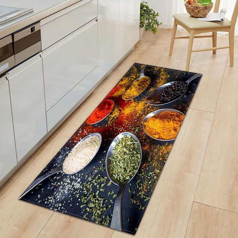 50*80cm Simple Food Pattern Kitchen Door Mat