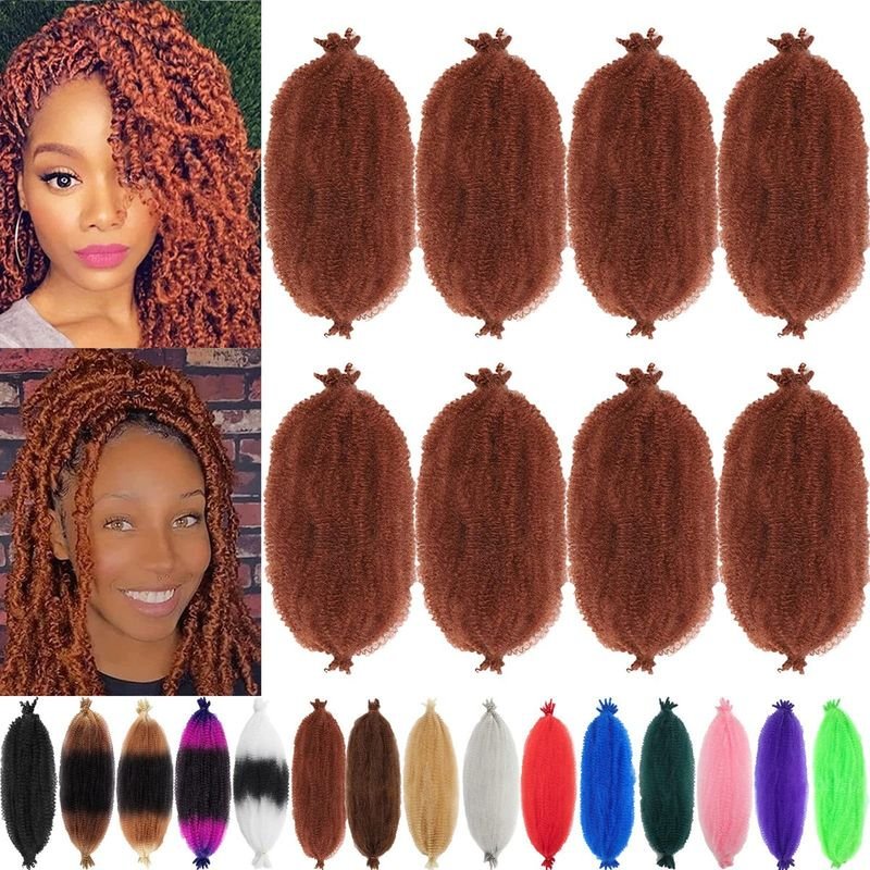 Women Natural Simulation Screw Texture Braided High Temperature Silk Hip-Hop Hair Extension