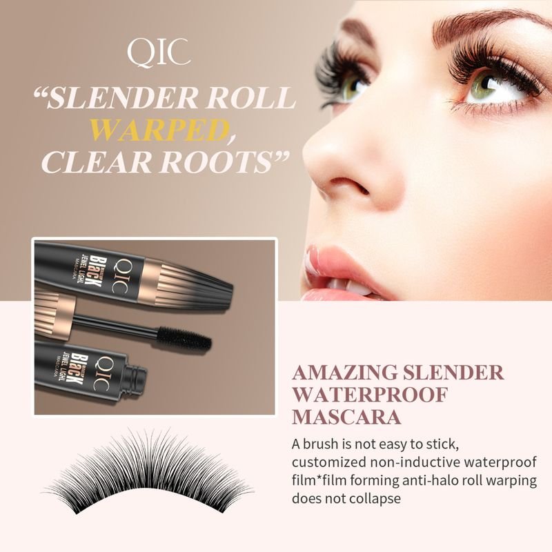 Qic Mascara Thick And Slim Long Curly Waterproof Sweat-Proof Beauty Makeup Mascara