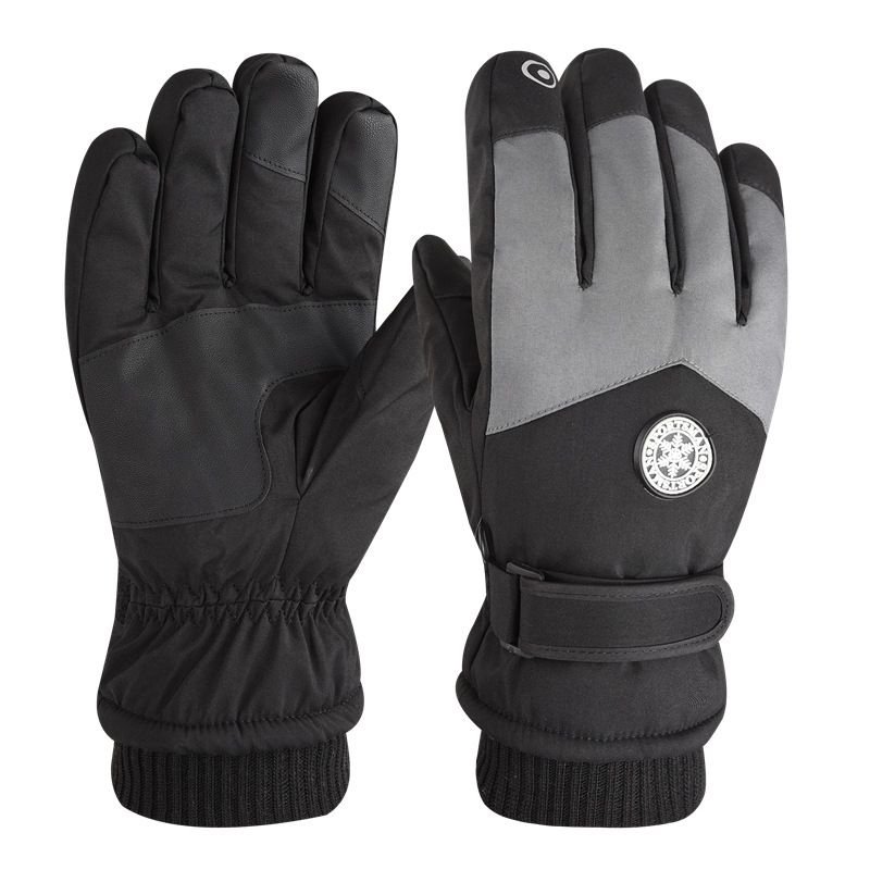 Outdoor Neutral Velvet Warm Windproof Touch Screen Ski Gloves