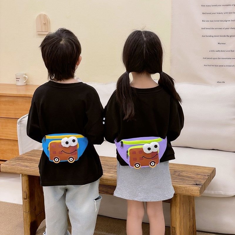 Kids Unisex Fashion Casual Cute Cartoon Car Waist Chest Bag