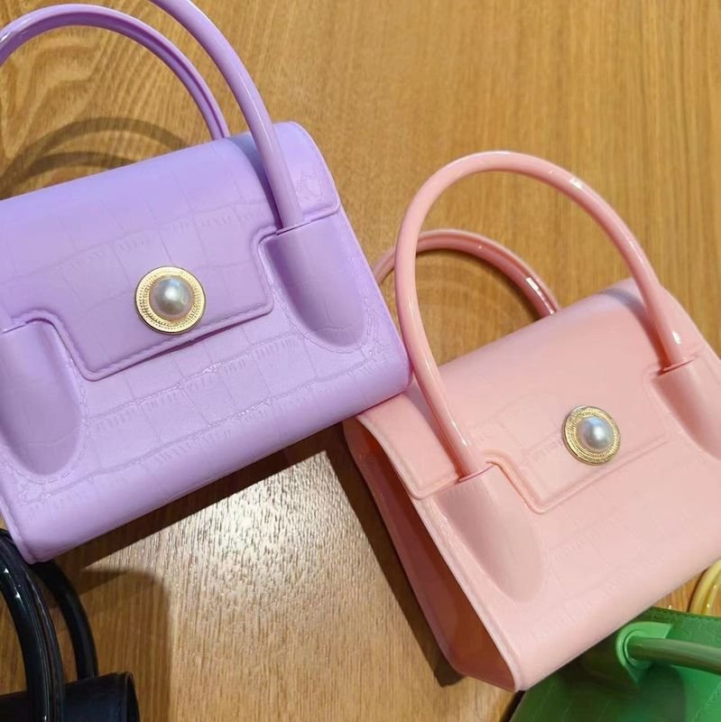 Children Fashion Solid Color Square Mini Chain Crossbody Bag