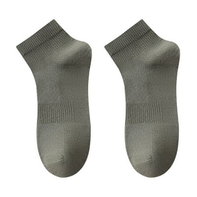 Solid Color Men Cotton Summer Thin Short Ankle Classic Socks Custom