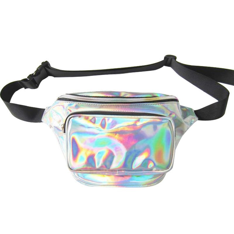 Women Fashion Personality Colorful Laser Chest Bag