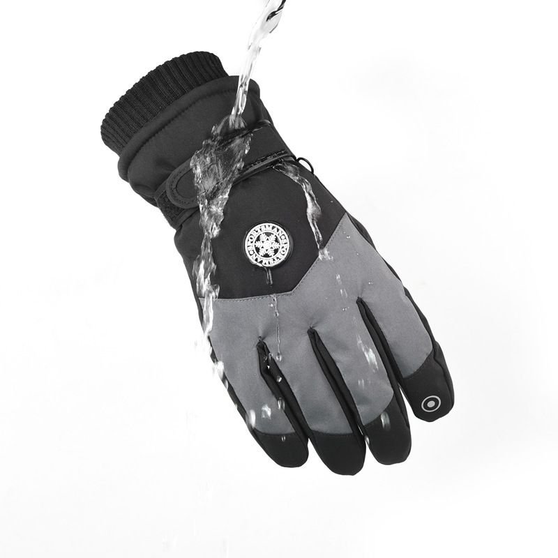 Outdoor Neutral Velvet Warm Windproof Touch Screen Ski Gloves