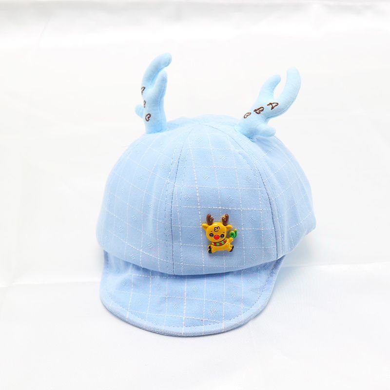 Kids Unisex Spring And Autumn Casual Cute Cartoon Plaid Fisherman Hat