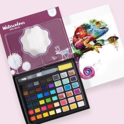 Solid Watercolor Pigment Pearl Color Classic Color 24 Color Art Supply Set