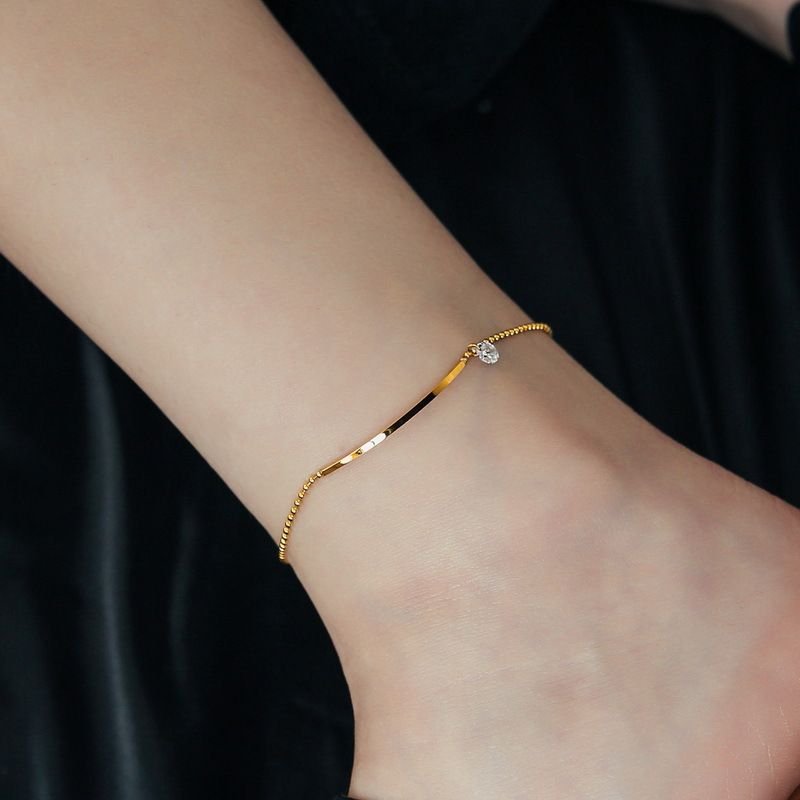 Summer Women Simple Fashion Smile Rhinestone Anklet